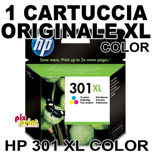 Hp 301Xl Colore Originale Cartuccia Xl - Deskjet 1050 2050 2545 Envy 4500 5530