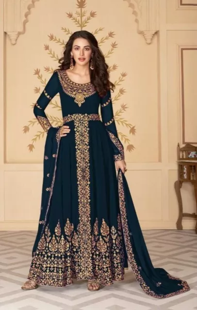 Indio Kurta Vestido Bollywood Diseñador Étnico de Novia Palazzo Suit