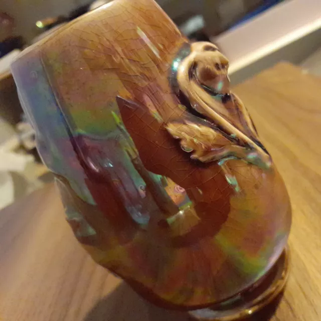 Stunning Hand Made Vintage Lustreware Vase 14cm
