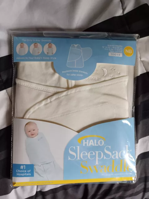 Halo SleepSack Swaddle Newborn 0-3 months Cream Cotton