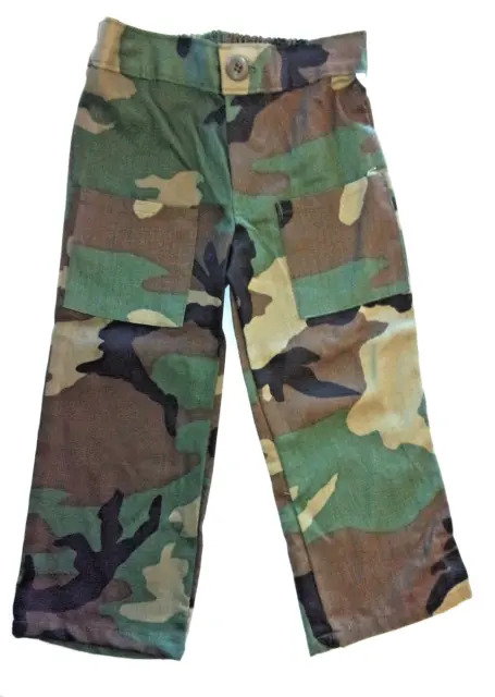 New Bdu Woodland Camouflage Pants Made In The Usa Toddler Youth Size 4 / 4T