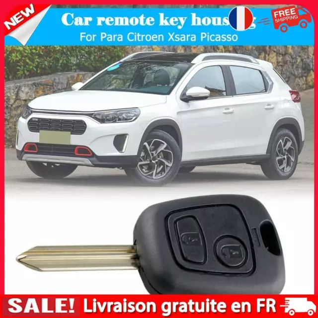 fr 2 Buttons Remote Auto Car Key Fob Case Blank Key Shell for Citroen Saxo Berli