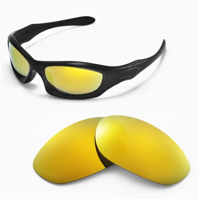New WL Polarized 24K Gold Replacement Lenses For Oakley Monster Dog Sunglasses