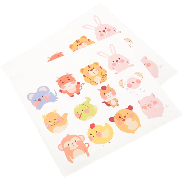 2 Hojas Dibujos Dibujos Animados Para Niños PVC Tatuajes Pegatinas Para Niños