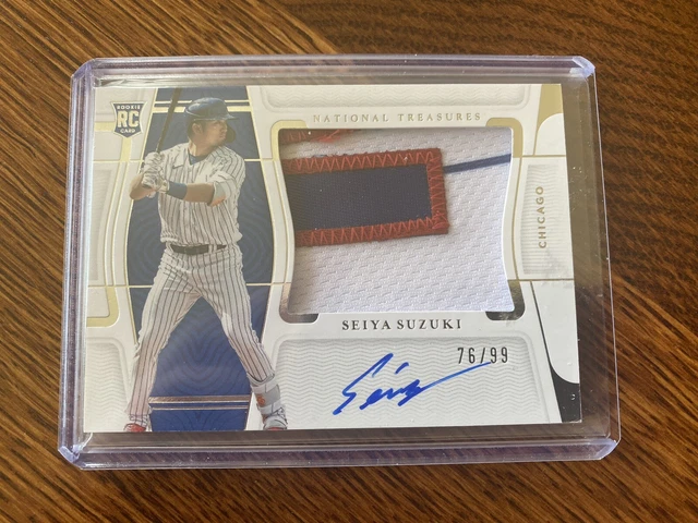 Seiya Suzuki 2022 Panini National Treasures Rookie Patch Auto 76/99 Cubs