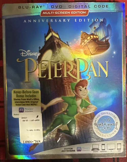 Peter Pan (Blu-ray+DVD+Digital, 2018; Signature Collection) Preowned