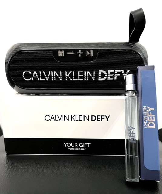 NEW ✅ Calvin Klein Bluetooth Speaker Solar Powered & Defy Spray ✅ Father's Day