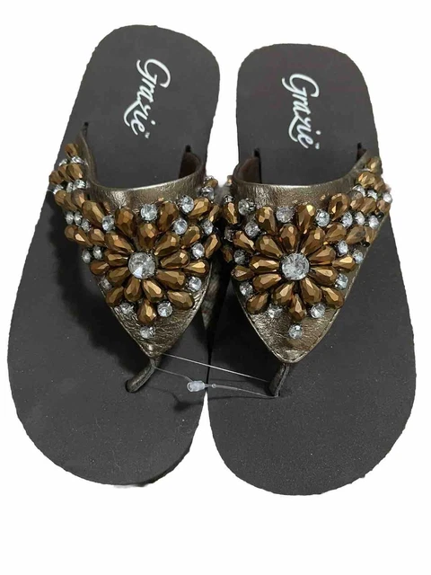 GRAZIE RHINESTONE BLING CROSS FLIP FLOPS SANDALS BLACK SIZE 7.5 8 8.5 9 10 NEW E - Foto 13
