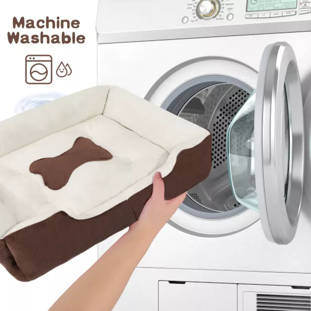 Orthopedic Pet Calming Bed Soft Warm Cat Dog Nest House Small Large Washable Mat 7