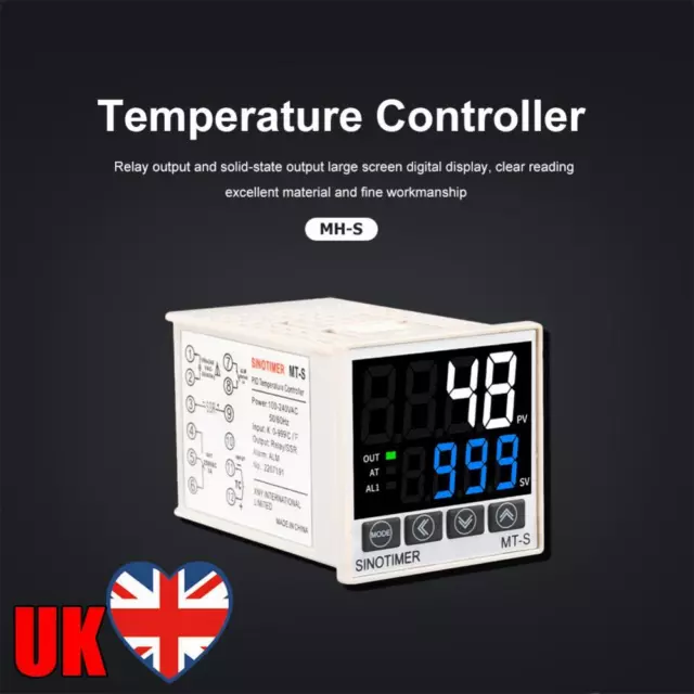 50/60HZ Digital Temperature Controller K J E Thermocouple Digital PID Thermostat