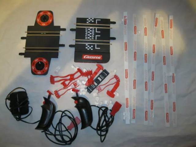 🚗 Lot CIRCUIT ÉLECTRIQUE CARRERA GO!!! TRANSFO MANETTES RAILS ACCESSOIRES Slot