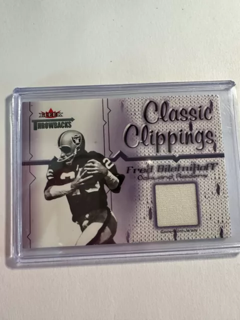 K83,758 - 2002 Fleer Throwbacks Classic Clippings #1 Fred Biletnikoff Jersey