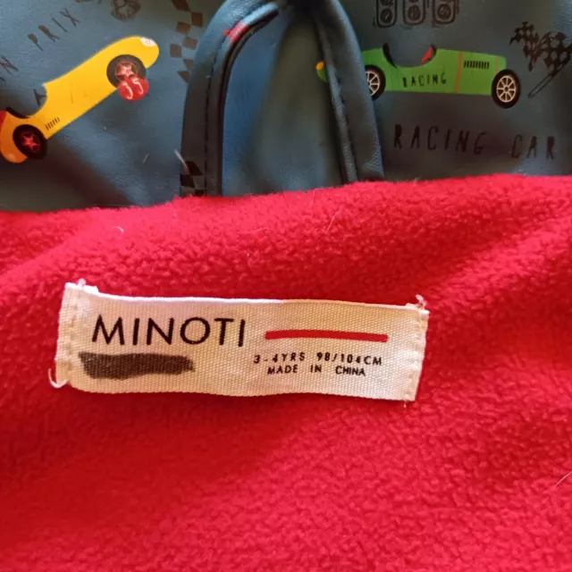 Minoti Racing Cars Coat Rain Jacket Age 3-4 3