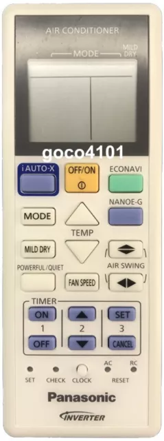 A75C4762 Genuine Original Panasonic Air Conditioner Remote Control A75C4762 New