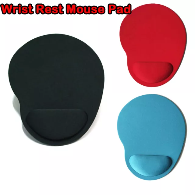 Non-Slip Mice Pad Mouse Mat With Silicone Wrist Rest Computer Laptop PC Mousepad