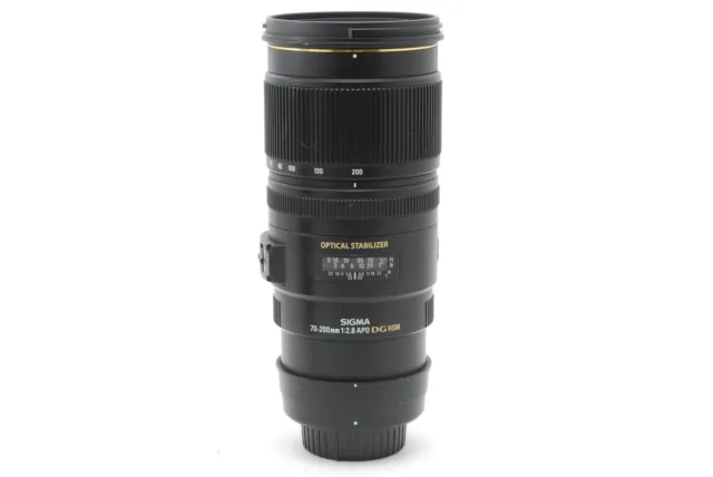 【COMO NUEVO-】Sigma apo 70 mm-200 mm f/2,8 EX DG OS HSM montaje Nikon F de JAPÓN