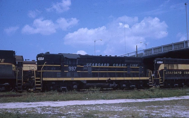 ORIGINAL 1968  RAILROAD SLIDE SCL SEABOARD COAST LINE 997 Tampa FLORIDA ex SAL