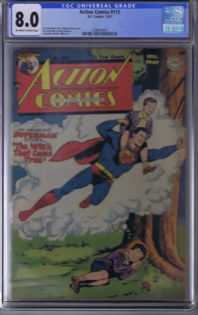 Action Comics #115 DC Pub 1947 CGC 8.0 (VERY FINE)