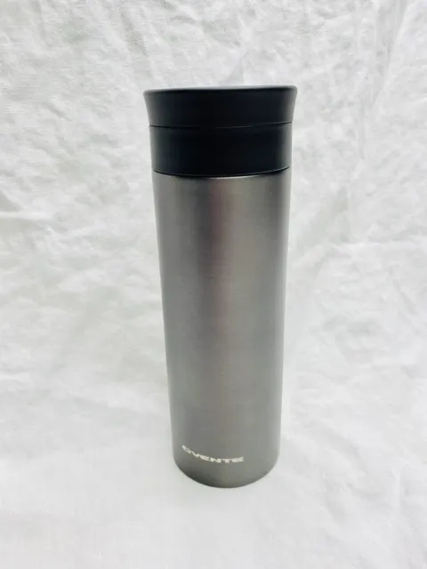 New Ovente Vacuum Insulated Travel Mug 16 Oz Tumbler Tea Infuser Silver Gray Lid