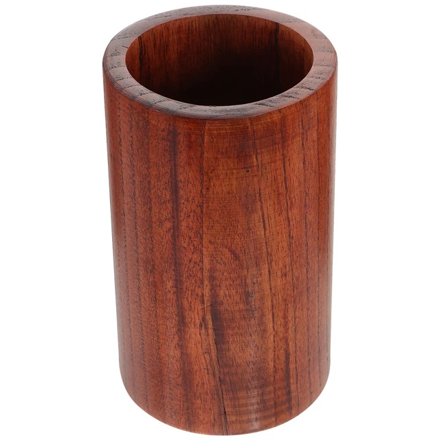 Pot À Ustensiles Conteneur De Stockage De Couverts Étui À Crayons En Bois