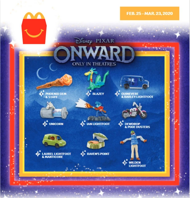MCDONALDS HAPPY MEAL TOYS 2020 Disney Pixar EN AVANT *( 4 LICORNE
