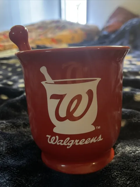 Walgreens Mortar and Pestle Red Pharmacy Coffee Cup Mug