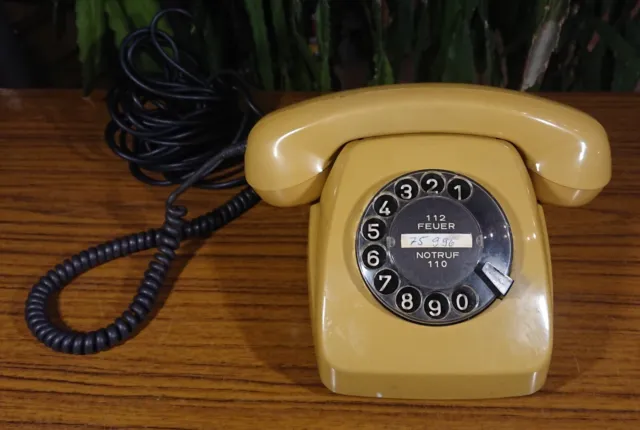 Antiguo Teléfono de Casa Telefonapparat Hausapparat Post Fetap 611-2 Beige