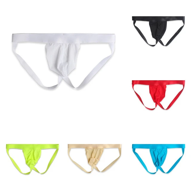 Borsa Ghiaccio Seta Schiena Slip Elegante e Di Supporto Biancheria Jockstrap Uom