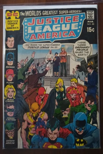 Justice League of America #88 (1971, DC) FN- Neal Adams Cover Decent Quality