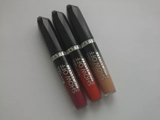 Rimmel Show Off Matte Velvet Lip Lacquer Lipstick 5Ml - Choose Colour -  New