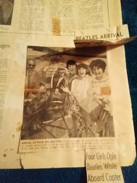 Beatles scrapbook page newspaper articles 60,s 3
