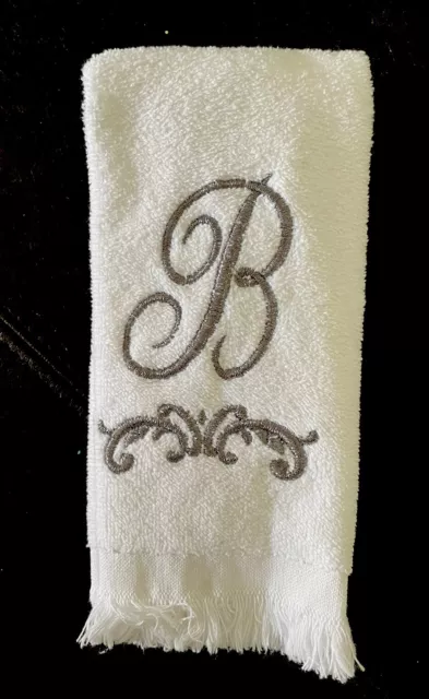 Avanti monogram fingertip towels 2025