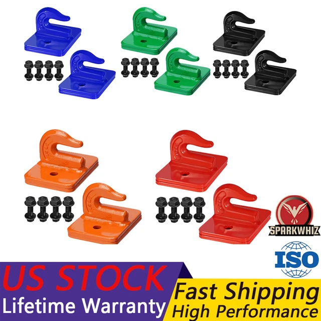 2PCS 3/8in Bolt On Tractor Bucket Grab Hook Loader Chain Tow Hooks Heavy Load US