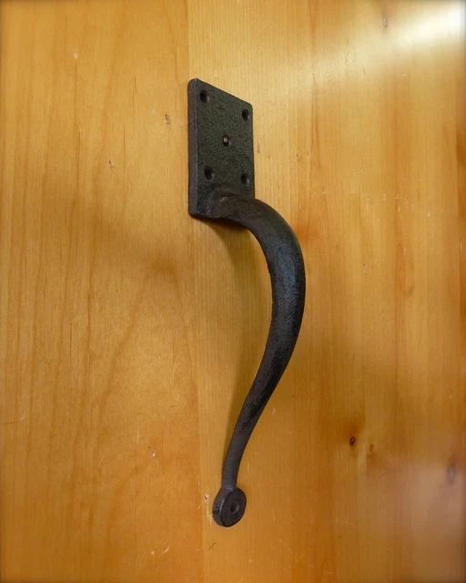 1 Craftsman Style 10" Heavy Duty Rustic Gate Barn Door Handle Pull Cast Iron