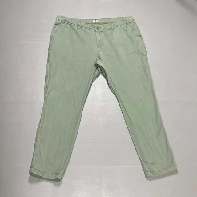 Woolrich Pants Womens 14 Green Chino Pockets 100% Cotton Work Casual