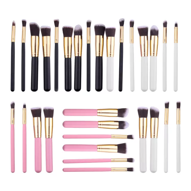 10 Makeup Brushes Set Cosmetic Kit Foundation Powder Eyeshadow Face Brush rt