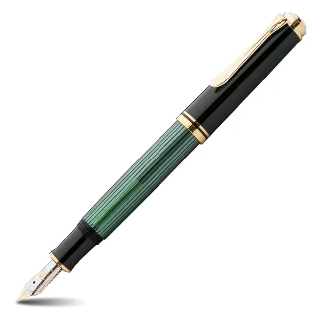 NEW Pelikan 600 Fountain Pen Black & Green