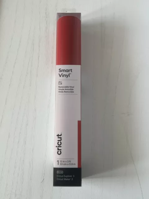 New Cricut Smart Vinyl - Removable 13 in x 3 ft Red