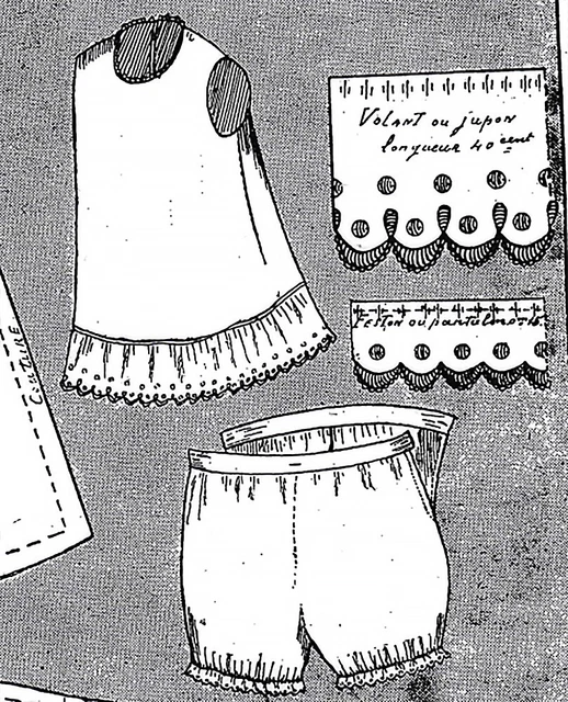 Patron De Couture Poupée Bleuette - Combinaison Brodée 1931 - Semaine Su - Vintage France