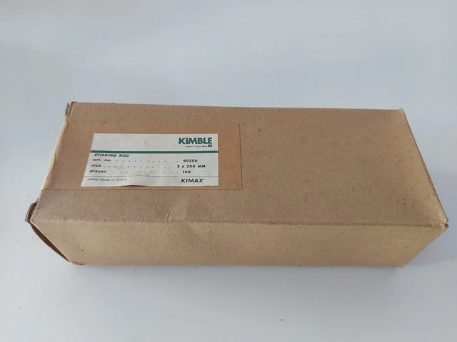 Kimble KIMAX Glass Stirring Rods 6mm x 250mm Rounded Ends - 67 Pcs