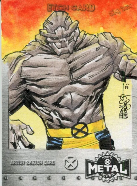 Marvel X Men Metal Universe Sketch Card By Leon Braojos