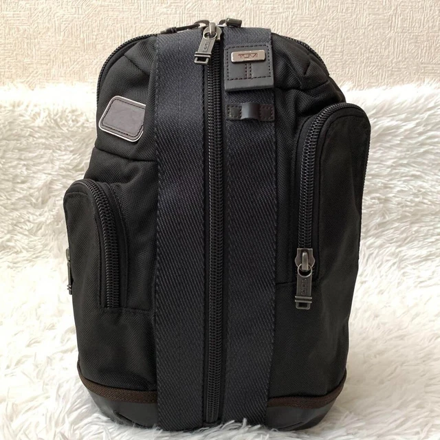TUMI ALPHA BRAVO Body bag Saratoga Sling MONTEREY Nylon Black Used Japan F/S