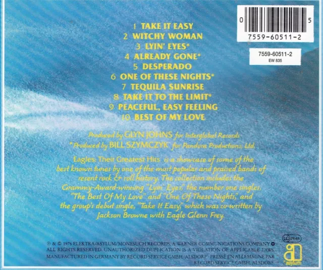 CD - EAGLES - Their greatest hits 2