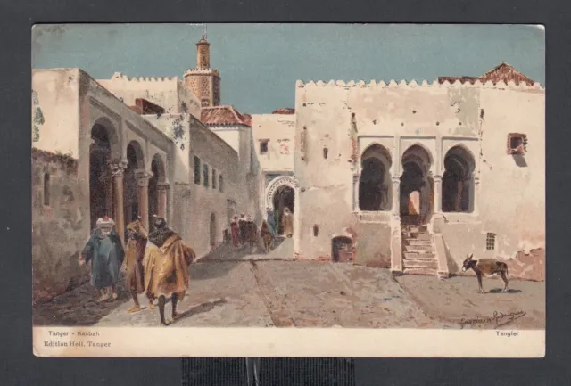 French Morocco 1912 Kasbah In Tangier Postcard Used From Uk Herts To Essex