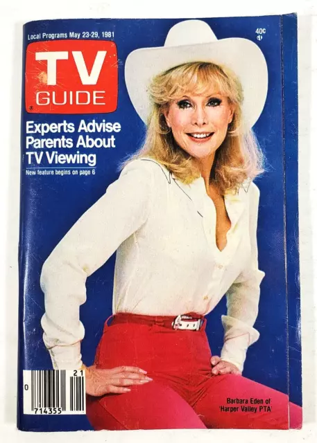 1981 TV Guide May 23-29 Barbara Eden Harper Valley PTA Ron Carey Barney Miller