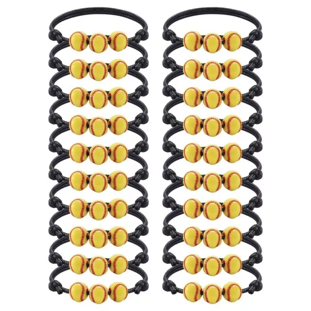 Paquet de 20 Bracelets de Softball Faveurs de FêTe Perles de Softball BraceletI2