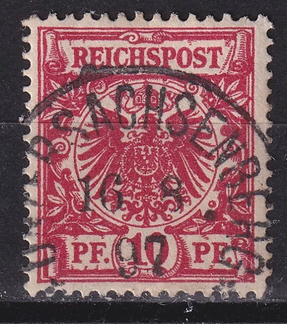 61382) UNTERSACHSENBERG OPD Leipzig neuer Postort Stempel 1897 auf Mi.-Nr. 47