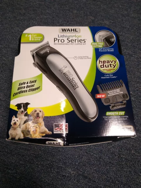 Wahl Lithium Ion Pro Series Cordless Animal Clippers Rechargeable- 9177