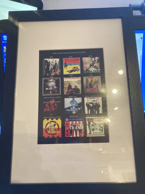 The Clash Album Covers Framed Souvenir Gift Large Glass Frame