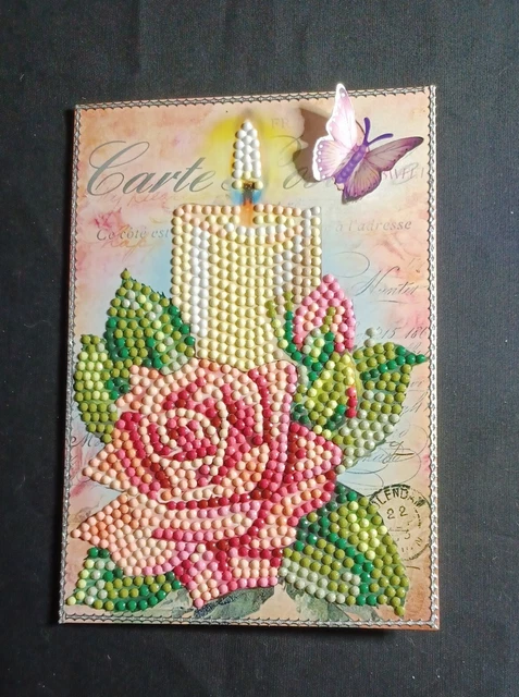 6 DIY Diamond Painting Geburtstagskarten – Mit Mandala-Blumen-Motiv, Inkl. Werkzeug & Umschläge